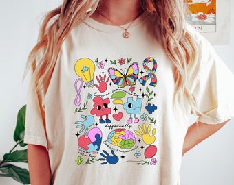 Everyone Communicates Differently Shirt, Autism Shirt, Tee, Autism Awareness Shirt, Autism Teacher Shirt, Autism Month Tee
