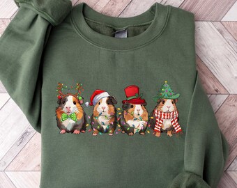 Merry Pigmas Sweatshirt, Christmas Guinea Pig Sweater, Funny Guinea Pig Shirt, Christmas Farm Animal Shirt, Christmas Sweatshirt