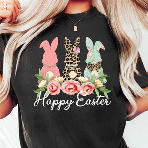 Watercolor Bunny Shirt, Happy Easter Shirt, Colorful Rabbit Sweatshirt, Easter Day T-Shirt, Funny Easter Shirt, Easter Rabbit Tee