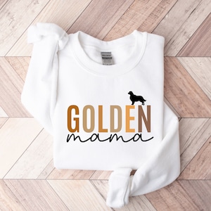 Golden Mama Sweatshirt, Golden Retriever Sweatshirt, Dog Crewneck, Dog Owner Clothing, Golden Dog Sweater, Dog Lover Gift, Golden Mom Shirt