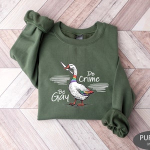 Camiseta Seja Gay Do Crime, Camisa LGBTQ, Camisa do Orgulho Gay, Camisa Lésbica, Camisa Lésbica LGBT, Roupas Lésbicas, Camisa do Orgulho Mulheres