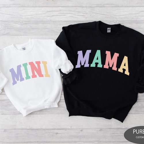 Sweats maman et mini, sweat maman, chemises mère fille, meilleurs cadeaux pour les mamans, chemises maman et moi assorties