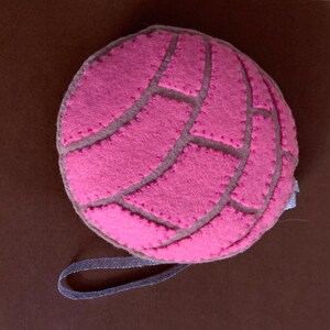 Sweet Felt Concha Pan Dulce Ornament- Pink Version