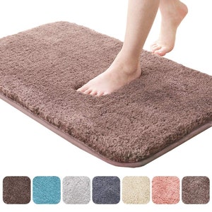 Luxe Home International Luxe Home Runner 1000 Gsm Rebbit Fur Anti Skid Slip  Water Absorbent Machine Washable And Quick Dry Auatria Rugs ( Grey , 2 Ft X  5 Ft , Pack Of 1 ) - Grey