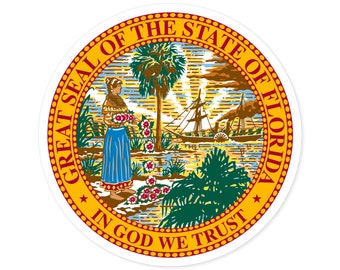 Florida State Seal Sticker - The First State