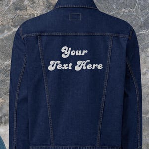 Custom Embroidered Denim Jacket, Personalized Gift for Her or Him for Birthdays, Bridesmaids or Special Events ,Western Wedding Jean Jacket