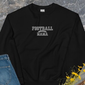 Embroidered Football Sweatshirt for Mama, Football Sweatshirt, Team Mom sweatshirt, Gift for Mom, Cozy Pullover Football Game Day Jumper