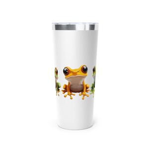 Vaso con 7 dibujos de ranas, 22 oz