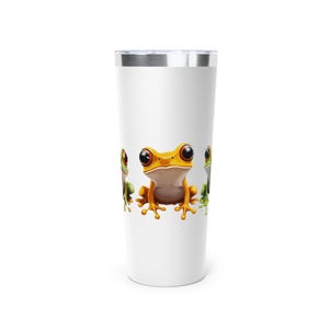 Vaso con 6 ranas de dibujos animados, 22 oz