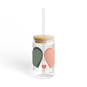 Garden Hearts 01 Sipper Glass 16oz