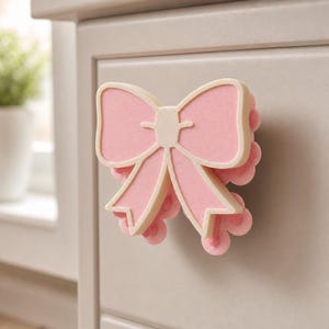 Bow Drawer Knobs Set of 2, Coquette Cabinet Knobs, Cute Dresser Pulls