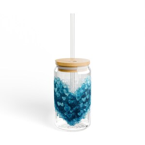 Ocean Hearts 6 Sipper Glass 16oz