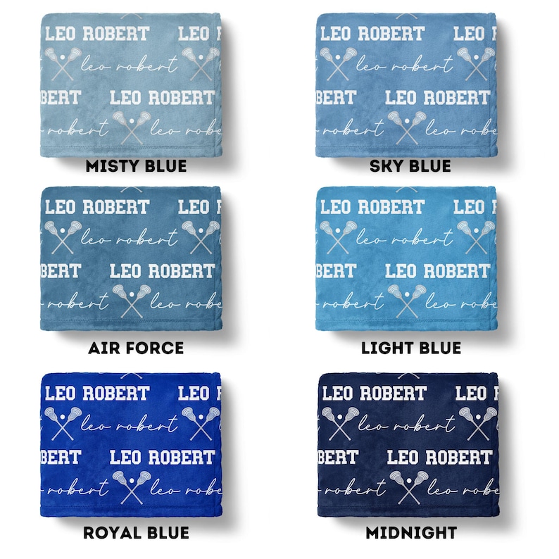 Personalized Lacrosse Baby Blanket, Lax Swaddle Set, Sports Theme image 5