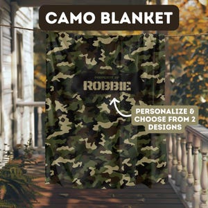 Camo Blanket - Personalized Army Blanket