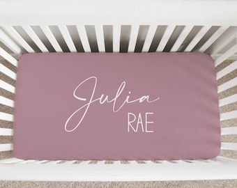 Personalized Crib Sheet: Jersey Knit Baby Bedding, Nursery Decor
