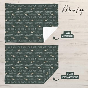 Personalized Bass Fishing Baby Swaddle, Custom Fish Blanket image 7