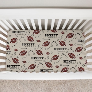 Personalized Football Crib Sheet: Sports Nursery Decor