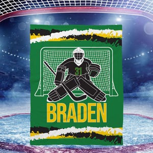 Hockey Goalie Blanket - Goalie Gift - Hockey Team Spirit