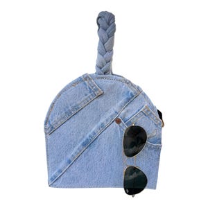 Upcycle Denim Bag Boho 3 -in- 1 crossbody, Shoulder and handbag,Denim Purse, jeans handbag, handmade jeans bag, casual bag, unique handbags