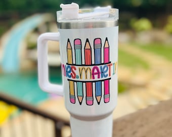 Personalized Teacher Tumbler -40oz / Sublimated Tumbler / Teacher Gift