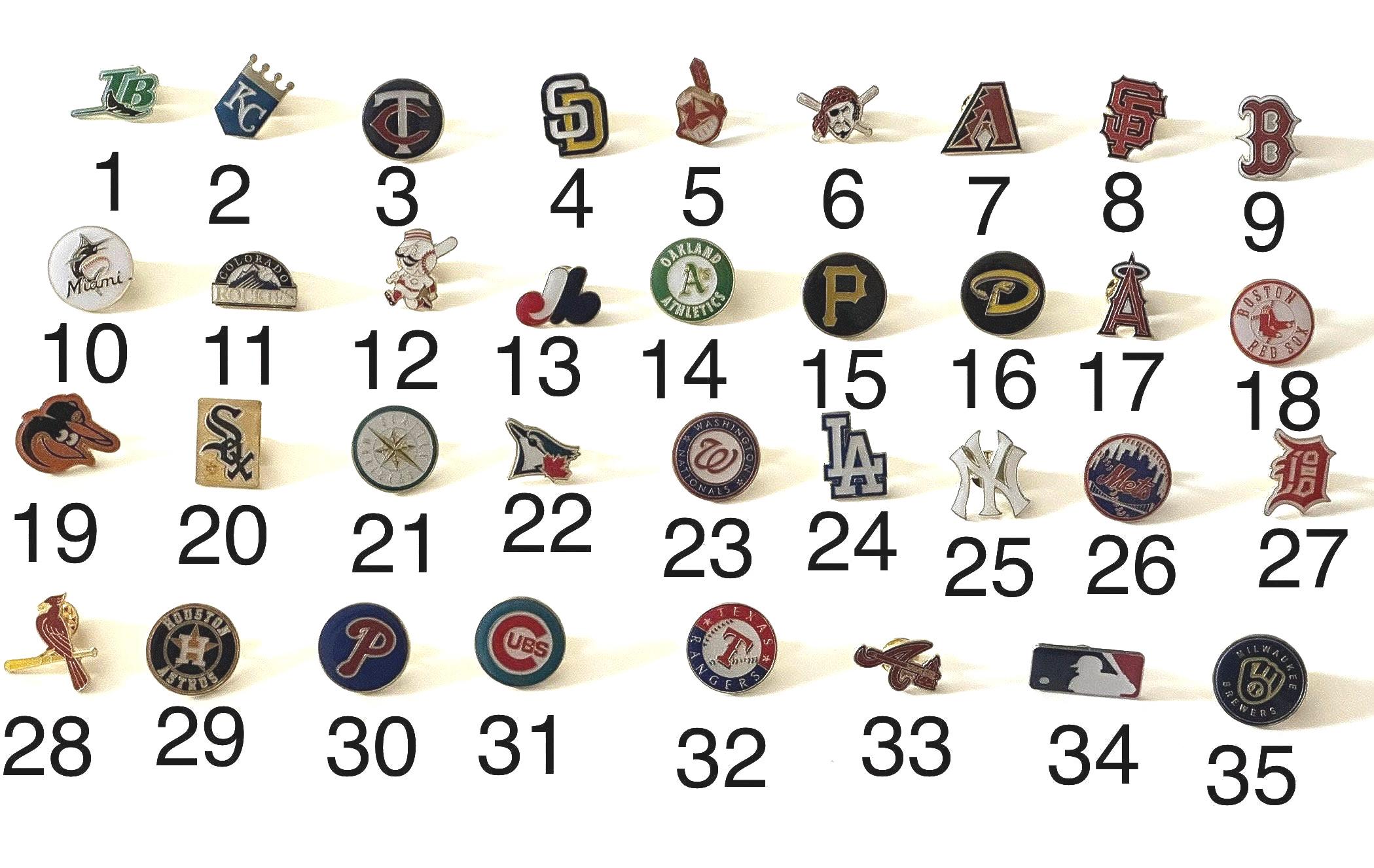 Baseball Hat Pins with Gold Trim - High Quality Baseball-Inspired Lapel Pins Fashion Hat Accessories Gift for Baseball Fans & Collectors