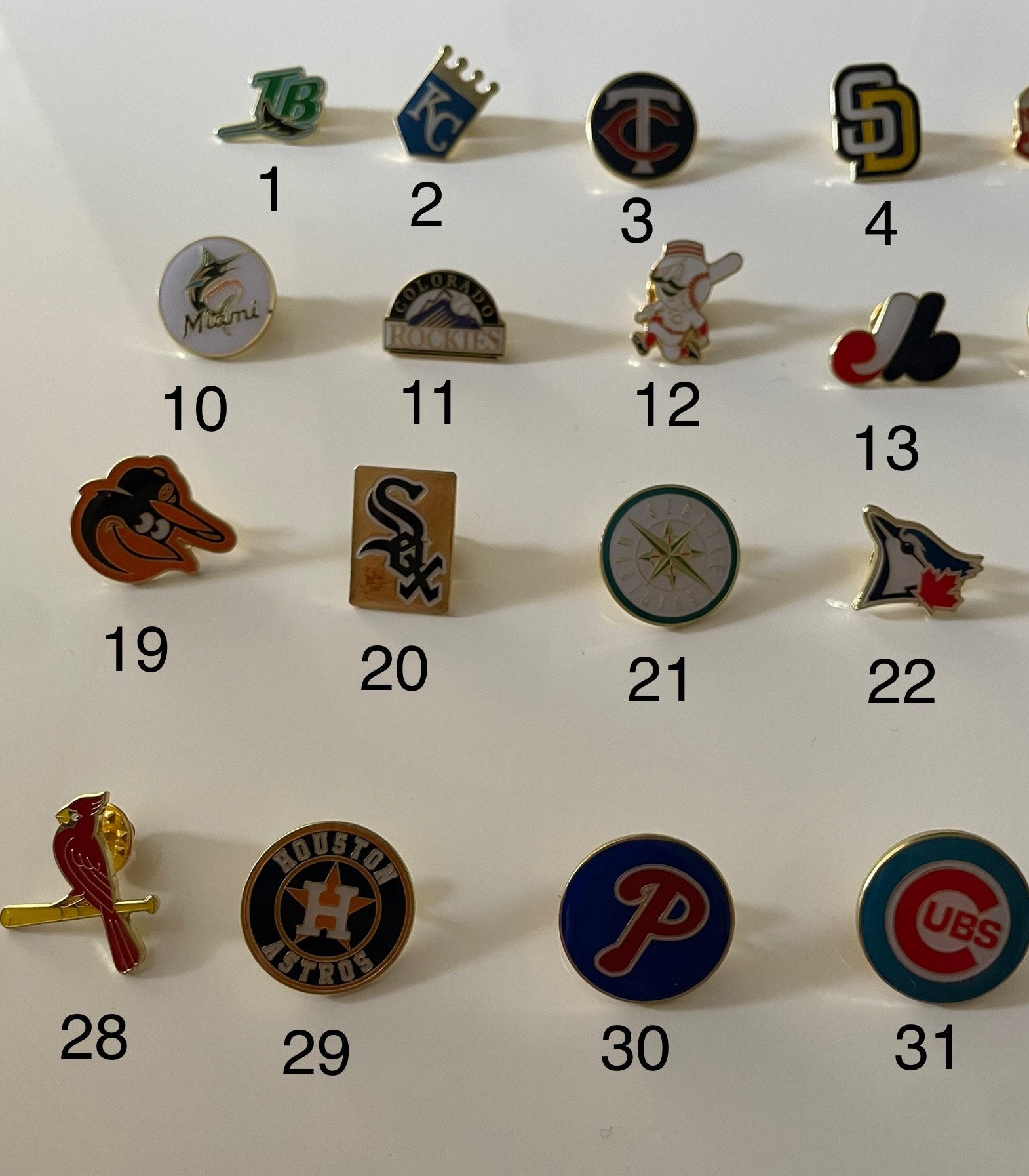 Baseball Hat Pins With Gold Trim – High Quality Baseball-inspired Lapel ...