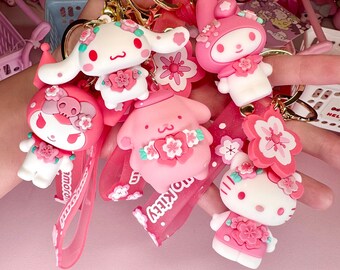 Kawaii Anime Japanese Cartoon Keychains #1 Kuro | My Melo | Cinnamo | Purin | Kitty