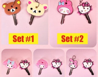 2pcs/ set Cute Japanese Cartoon Keycover | My Melo Kitty Cat Key Caps