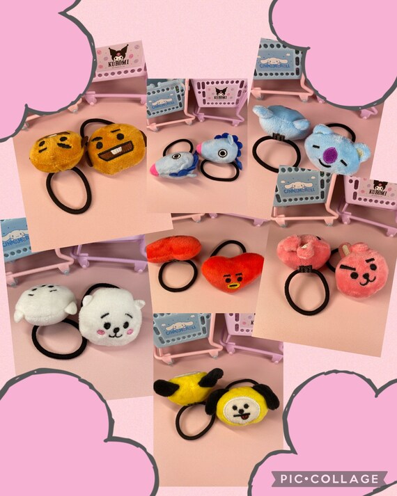 2 pcs/set Cute Kpop Plush Hair Ties | Kpop Plush … - image 2