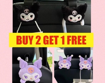 BUY 2 GET 1 FREE Kuro Kawaii Characters Car Hooks | Cute Hanger | Car Decoration | Car Accessories