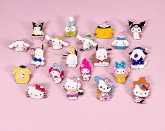Kawaii Pins | Cute Pins | Purin | Keropp | Melo | Kuro | Cinnamo | Pochacc | H. Kitty Pins