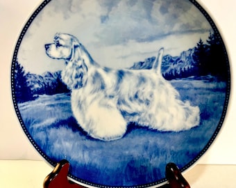 Ravn porseleinen Amerikaanse cocker-spaniëlhond bord Sweden Ltd Ed #1125 Vintage