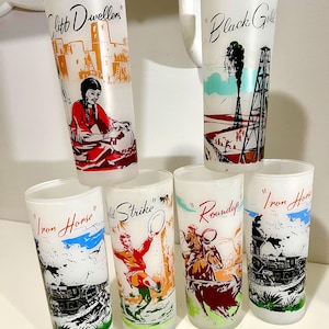 50s Frosted Glasses - Etsy