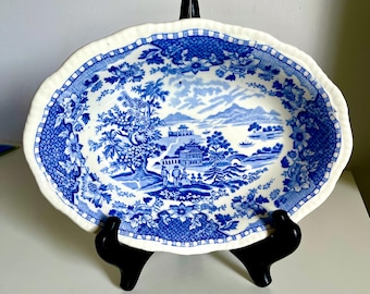 Vintage Woods Burslem England 'seaforth' Blue and White