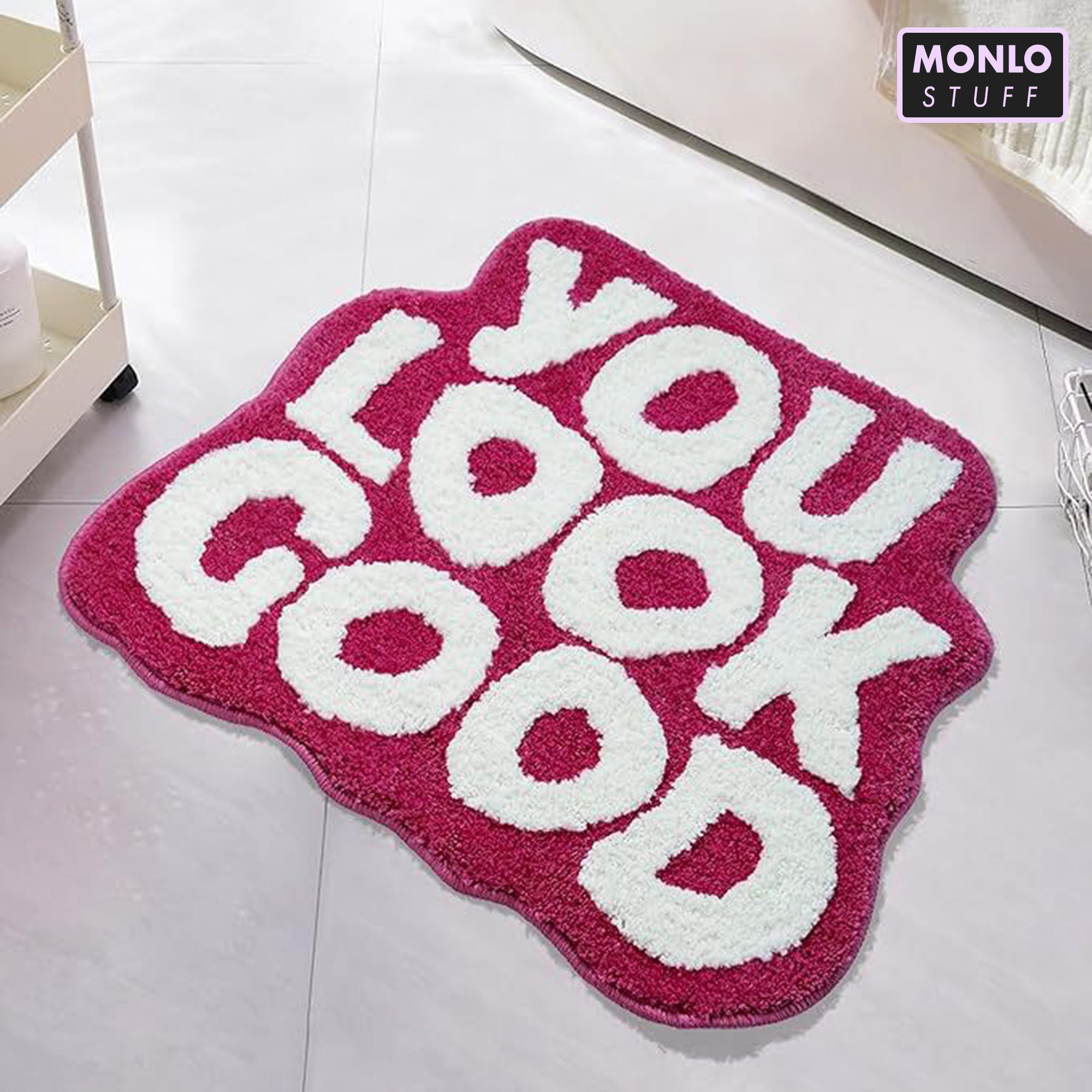 You Look Good Rug Handmade Rug Home Decor Aesthetic Gift Carpet Bath
