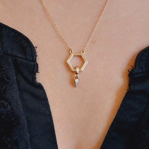 Dainty 14K Gold Diamond Necklace | Elegant 18K Gold Sparkling Diamond Necklace | Perfect Bestfriend Gift & Gift Ideas