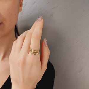 14K Diamond Ring | Elegant Timeless Design | Handmade 18K Gold Ring | Unique Craftsmanship | Dainty Diamond Ring | Subtle, Elegant Beautiful