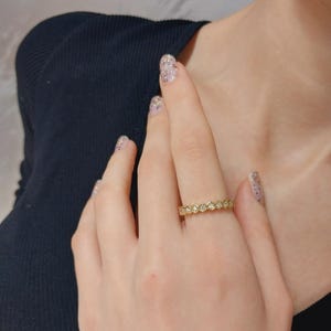 14K Diamond Ring | Handmade 18K Gold Diamond Ring | Symbol of Love & Commitment | Stunning Diamond Rings for Special Occasions | Dainty Ring