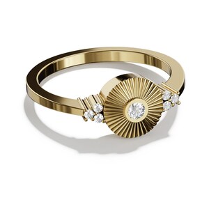 Handmade 18K Gold Diamond Ring | Unique Artisanal Craftsmanship | Diamond Promise Ring in Gold | A Symbol of Love & Commitment | Gift Ideas