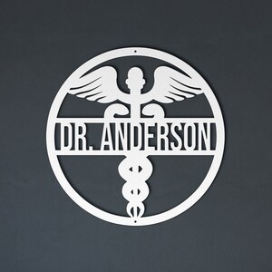 Personalized Metal Doctor Sign, Metal Health Care Sign, Personalized Doctor Gift, Nurse Decor, RN Gift, Personalized Nurse Gift, Med Student