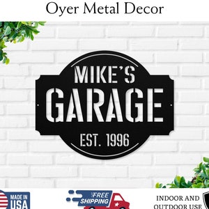 Custom Metal Workshop Sign, Personalized Fathers Day Sign for Dad, Dads Workshop Sign, Gift for Dad, Garage Metal Sign, Man Cave Sign, Papaw
