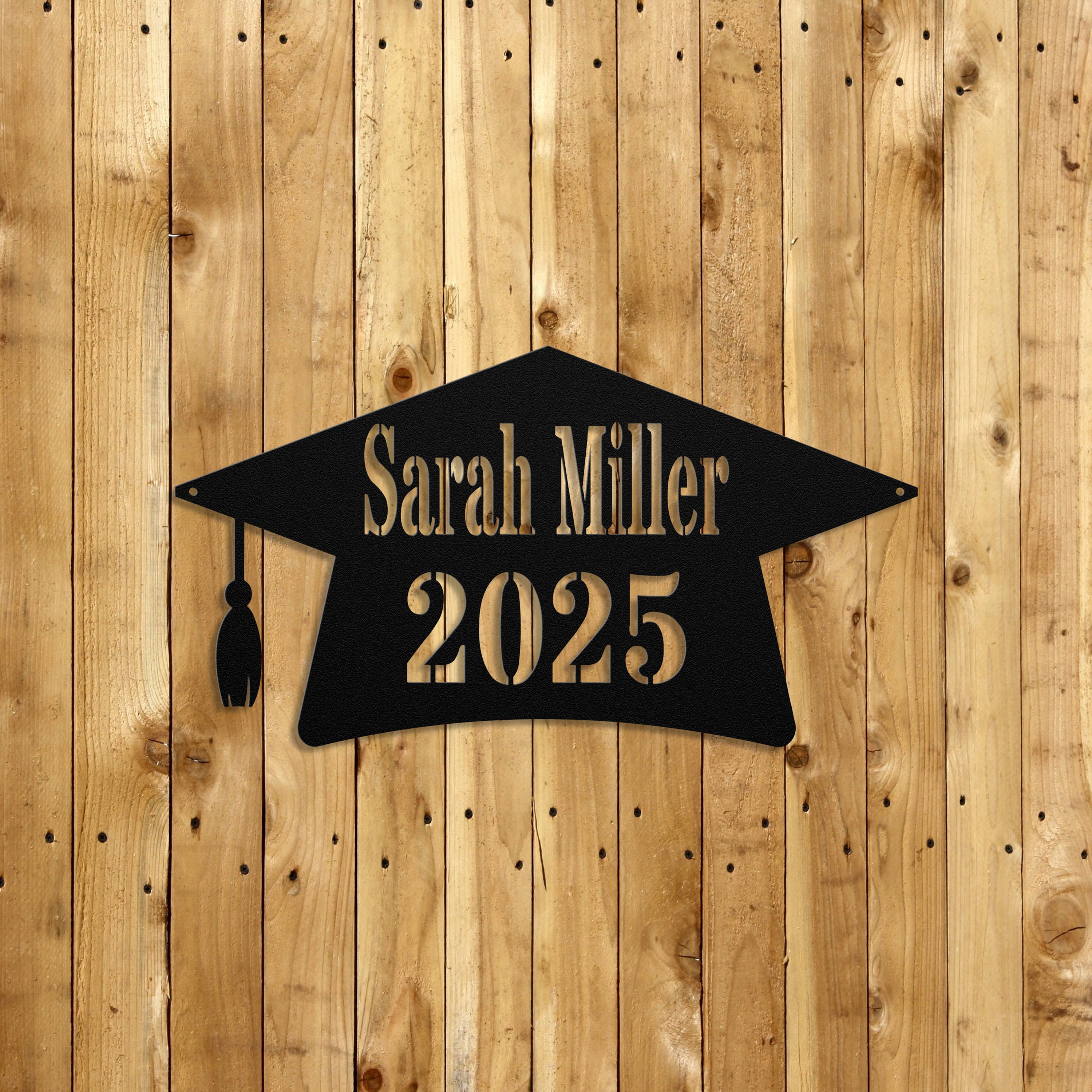 Graduation Cap Personalized Metal Sign, Graduation Decor Name Sign ...