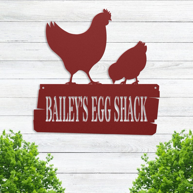 Personalized Chicken Coop Sign Custom Chicken Farm Metal Sign Hen House