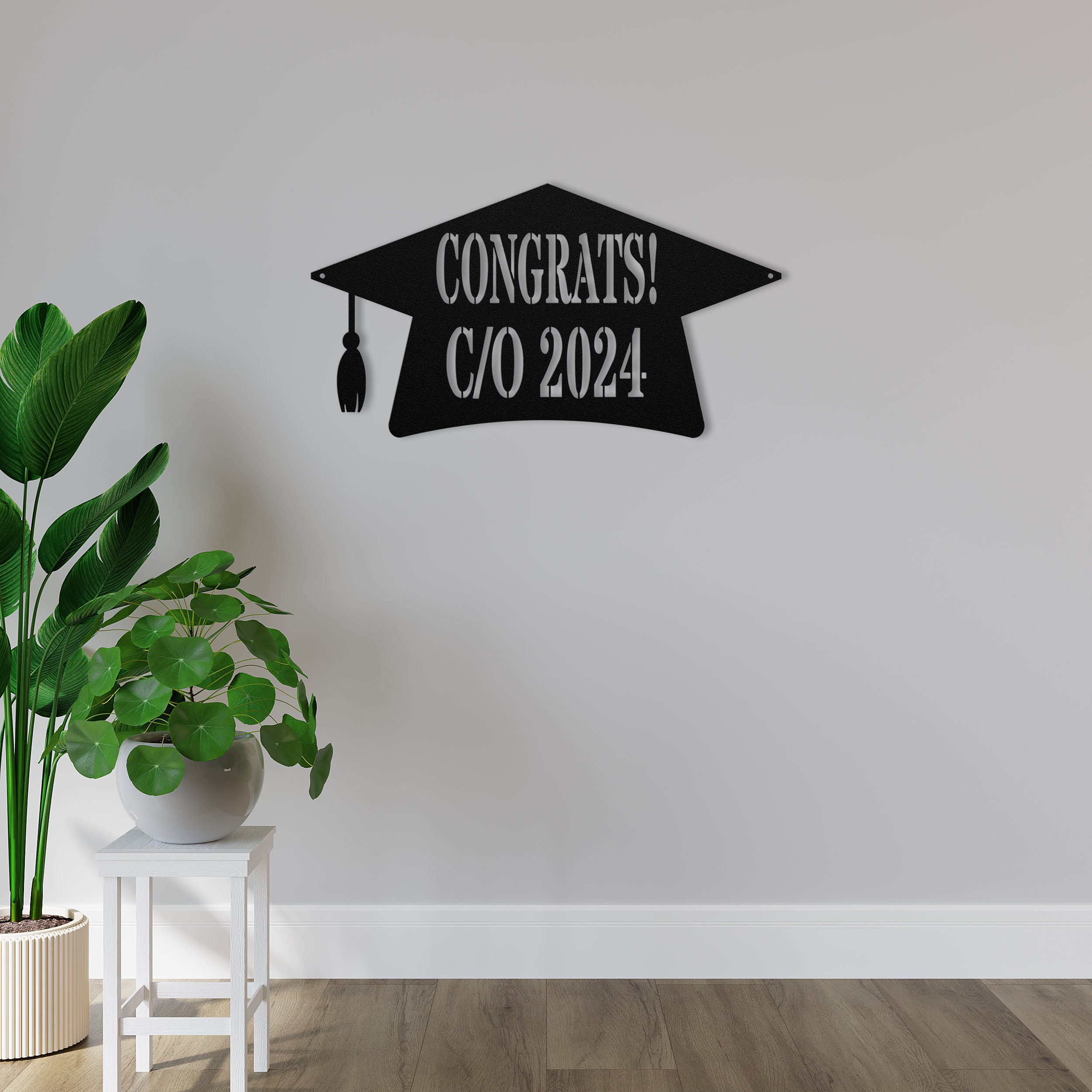 Graduation Hat Sign Graduation Cap Personalized Metal Sign, Graduation Decor Name Sign ...
