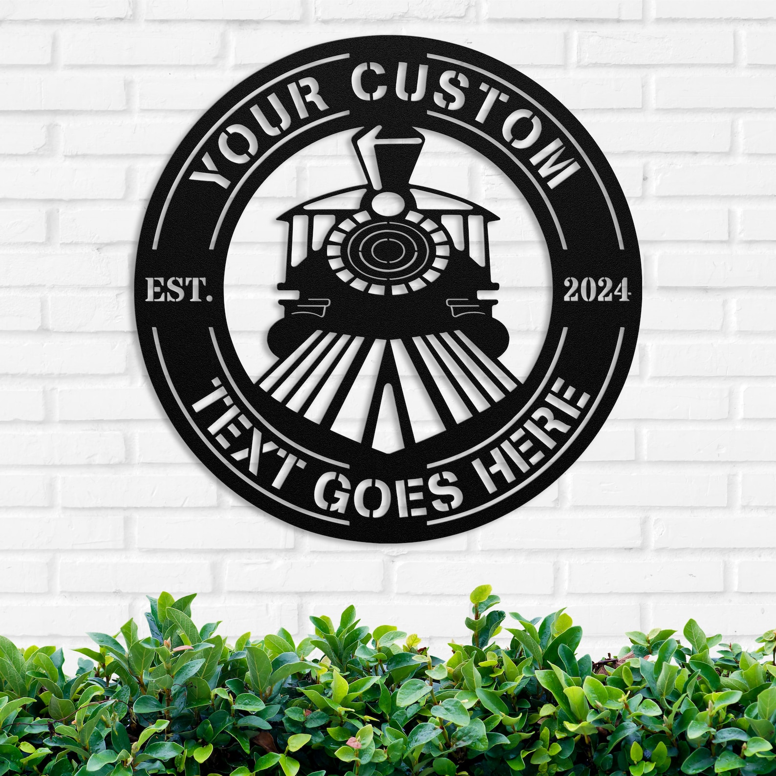 Custom Rail Signs Personalized Metal Train Sign, Custom Metal Name Sign, Railroad Sign ...
