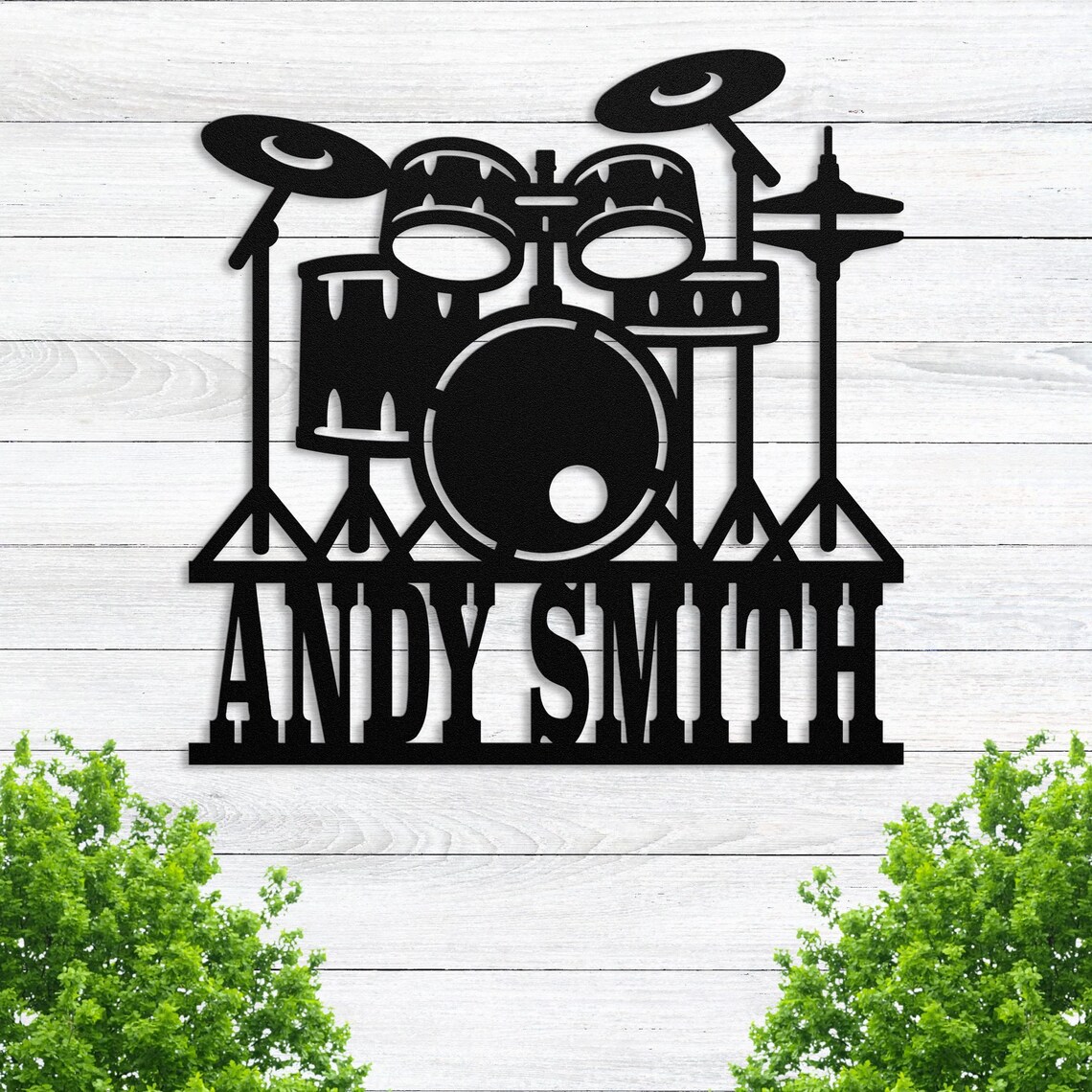 Drummer Sign Custom Drummer Metal Wall Art, Personalized Drummer Name Sign, Drummer ...