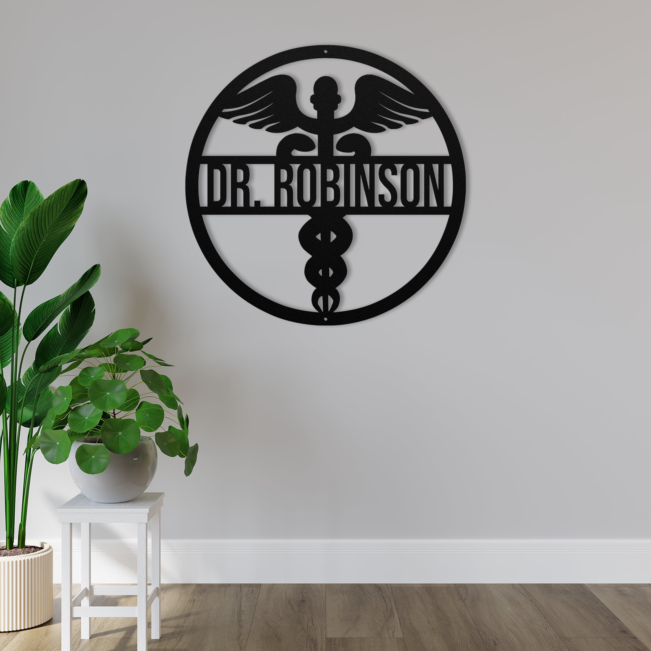 Personalized Metal Doctor Sign, Metal Health Care Sign, Personalized ...