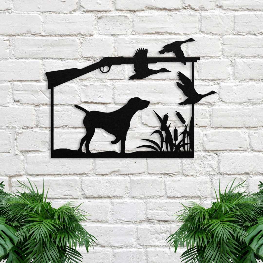 Duck Hunting Metal Home Decor Metal Duck Hunting Sign Cabin Etsy