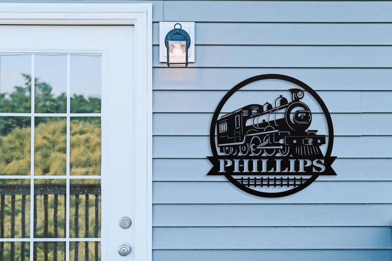 Personalized Train Sign, Train Metal Sign, Custom Train Metal Name Sign ...
