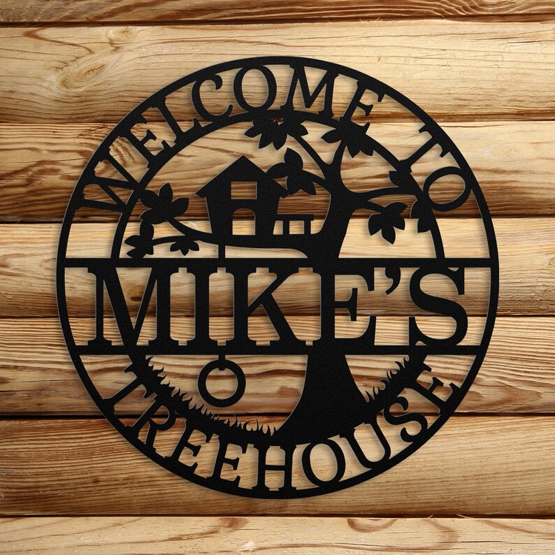Custom Tree House Sign, Personalized Tree House Decor, Kids Clubhouse ...